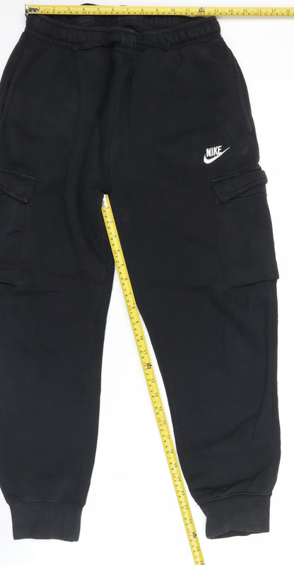 Nike Men’s Black Joggers S Fleece Gym Training Tapered Trousers