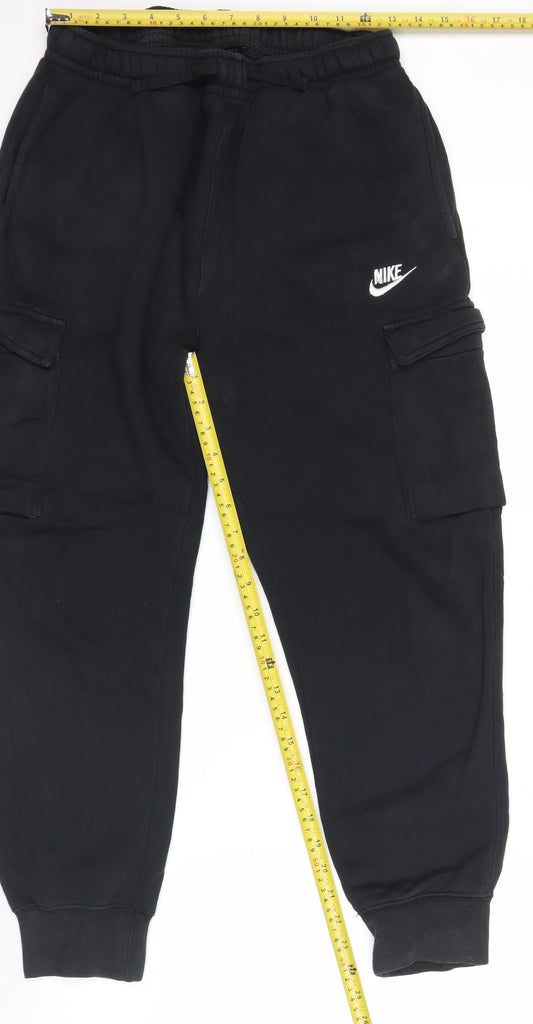 Nike Men’s Black Joggers S Fleece Gym Training Tapered Trousers
