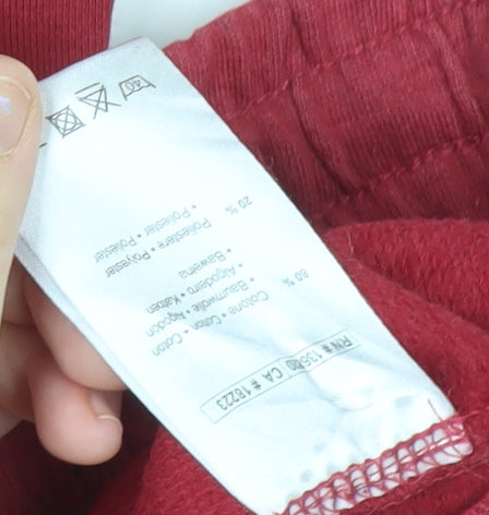 Kappa Mens Red Jogger Sweatpants Medium Cotton Blend Tapered