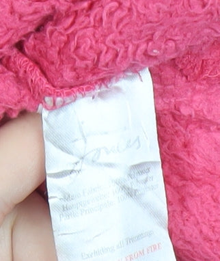 Joules Girls Pink Fleece Henley Sweatshirt 9-10 Years Floral Trim