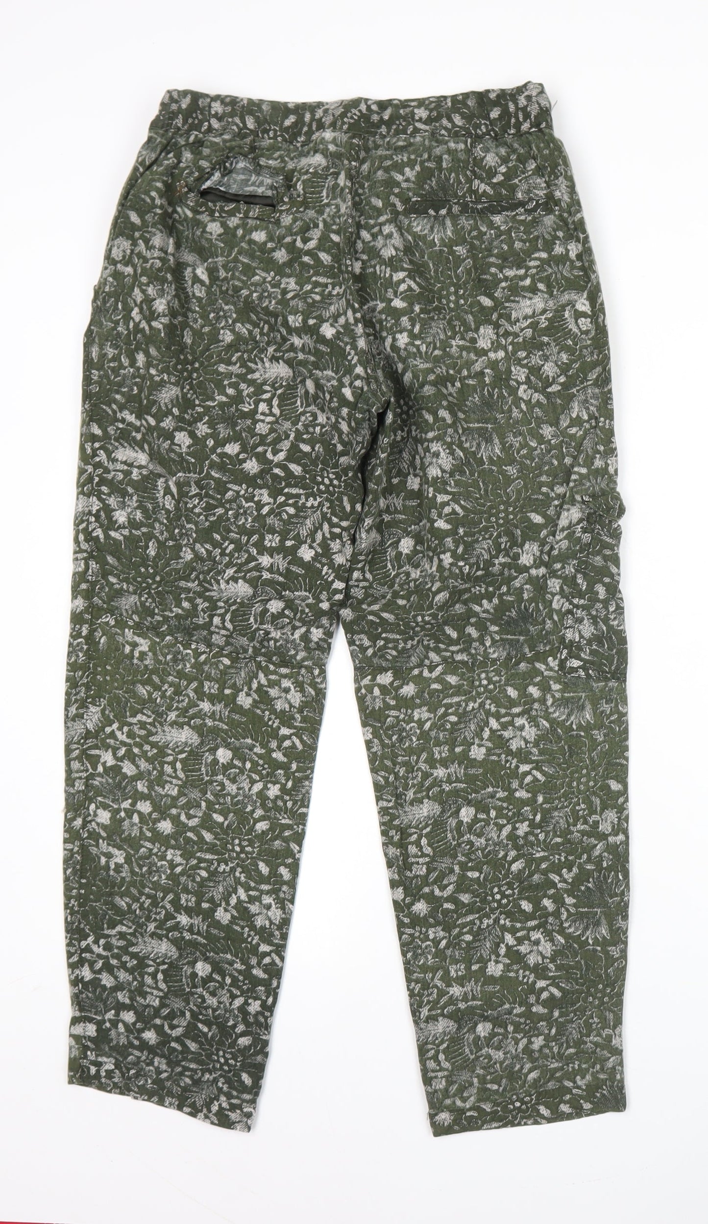 Hei Hei Womens Green Floral Chino Trousers Size 8 Regular
