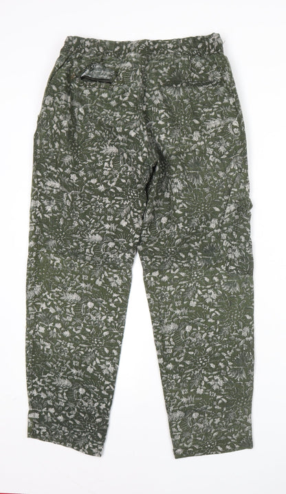 Hei Hei Womens Green Floral Chino Trousers Size 8 Regular