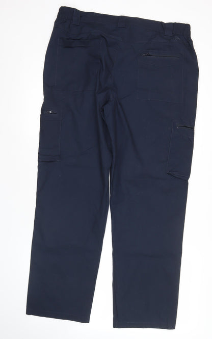 Mountain Warehouse Mens Blue Cargo Trousers Size 36S Quick Dry