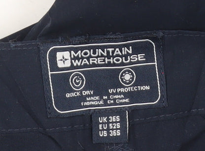 Mountain Warehouse Mens Blue Cargo Trousers Size 36S Quick Dry