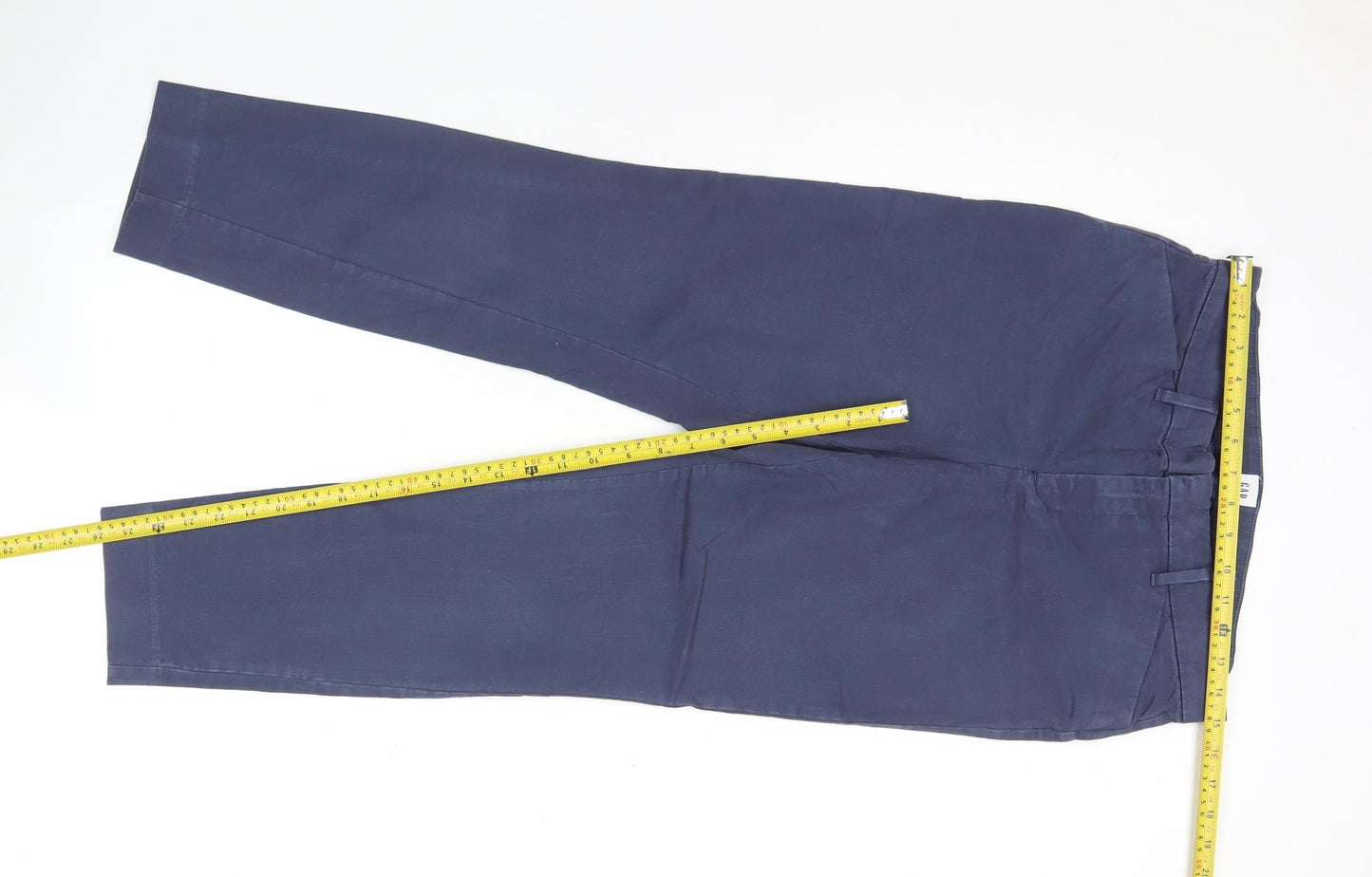 GAP Womens Blue Skinny Ankle Khaki Trousers Size 10 Slim Fit Cotton