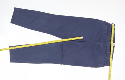 GAP Womens Blue Skinny Ankle Khaki Trousers Size 10 Slim Fit Cotton