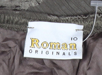 Roman Originals Women’s Brown A-Line Knee Length Skirt Size 10