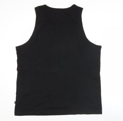 Puma Mens Black XL Tank Top Sleeveless Gym Logo Sportswear