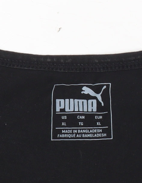 Puma Mens Black XL Tank Top Sleeveless Gym Logo Sportswear