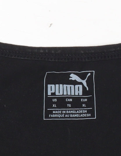 Puma Mens Black XL Tank Top Sleeveless Gym Logo Sportswear