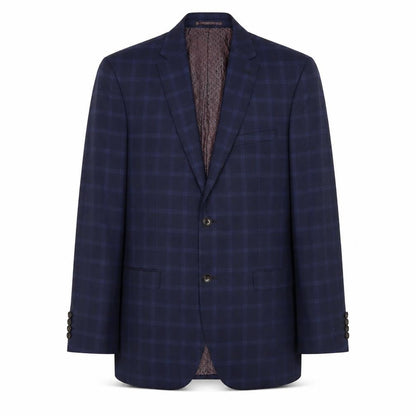 Next Signature Men's Blue Check Slim Fit Wool Suit Jacket 40R