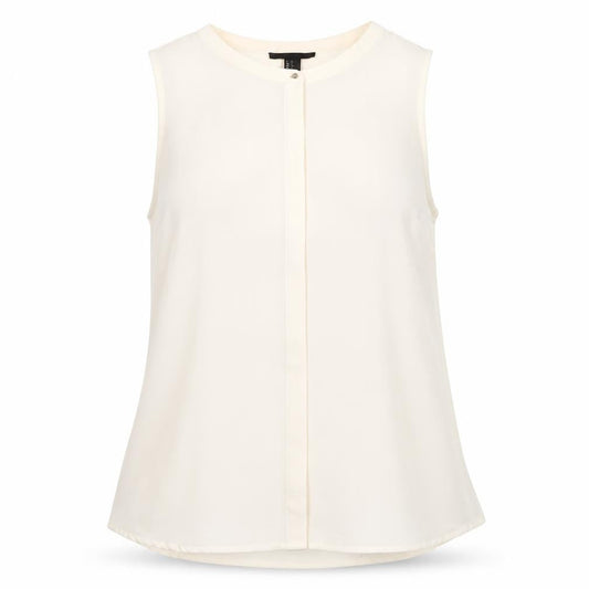 Forever 21 Womens Ivory Sleeveless Blouse Size S Workwear Top