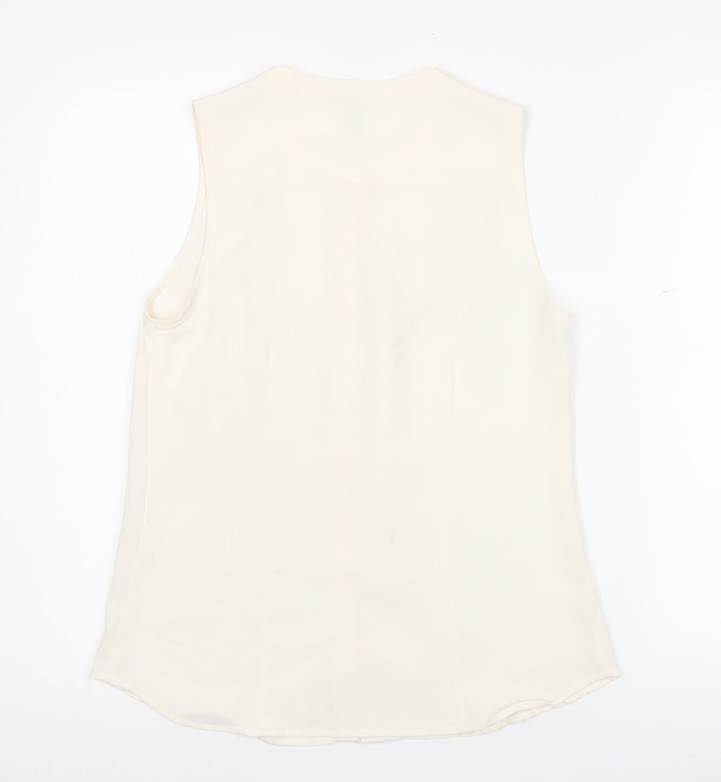 Forever 21 Womens Ivory Sleeveless Blouse Size S Workwear Top