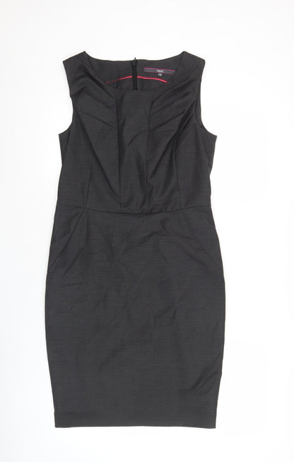 Next Women’s Black Sleeveless Sheath Dress Size 10 Workwear