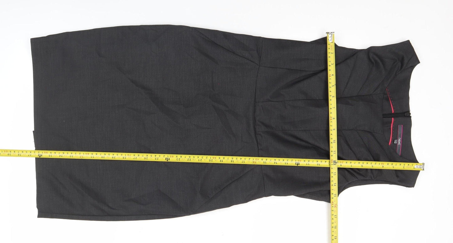 Next Women’s Black Sleeveless Sheath Dress Size 10 Workwear