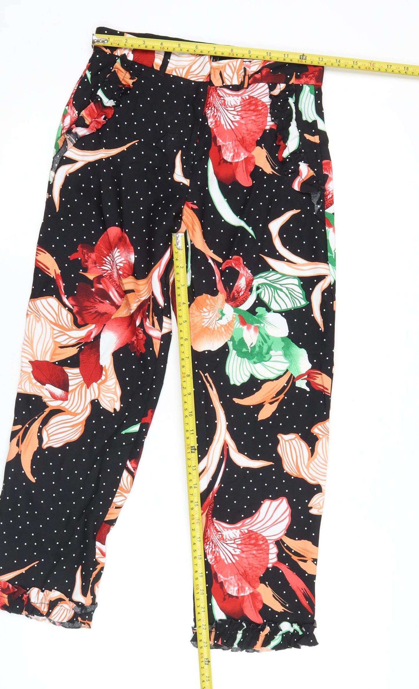 River Island Women’s Multicoloured Floral Jogger Trousers Size 6