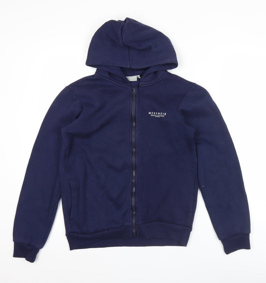 McKenzie Boys Blue Full Zip Hoodie 13-15 Years Cotton Blend Sportswear