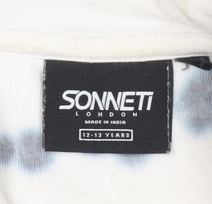 Sonneti London Boys White Tie-Dye Pullover Hoodie 12-13 Years