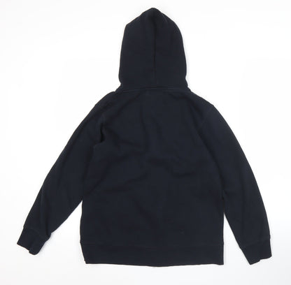 French Connection Girls Black Full Zip Hoodie 13-14Y Cotton Blend