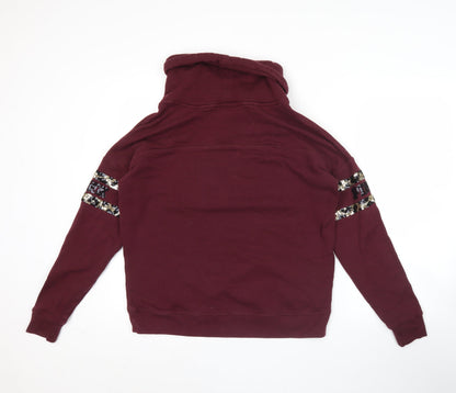 Victoria's Secret PINK Womens Burgundy Sequin Hoodie Size S