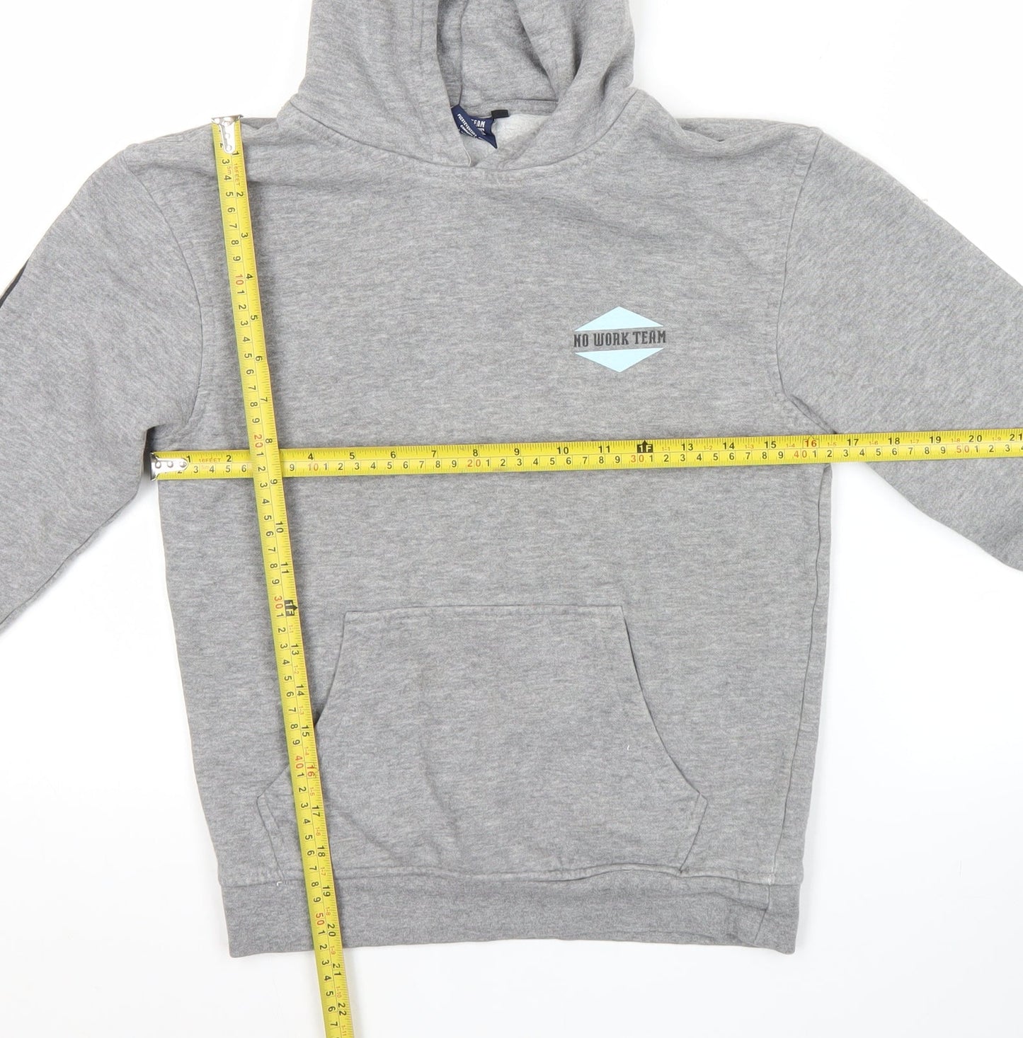 No Work Team Unisex Kids Grey Pullover Hoodie 10 Years Surf Graphic