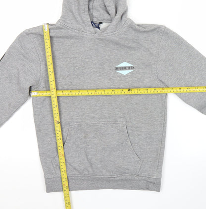 No Work Team Unisex Kids Grey Pullover Hoodie 10 Years Surf Graphic