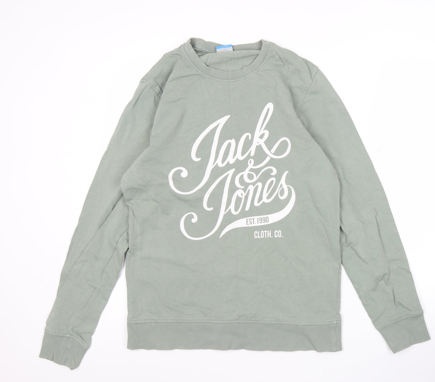 Mens UK Size M JACK & JONES Green Pullover Sweatshirt