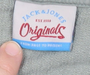 Mens UK Size M JACK & JONES Green Pullover Sweatshirt