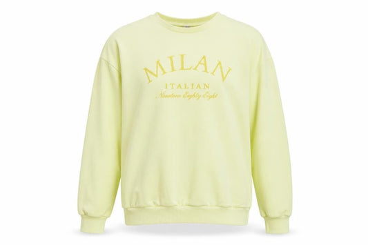River Island Women’s Yellow Milan Graphic Crew Neck Sweatshirt Size S
