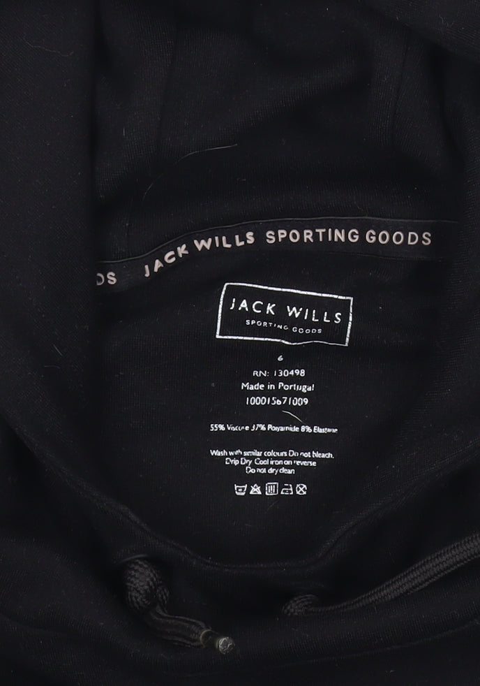 Womens UK Size 6 Jack Wills Black Pullover Hoodie