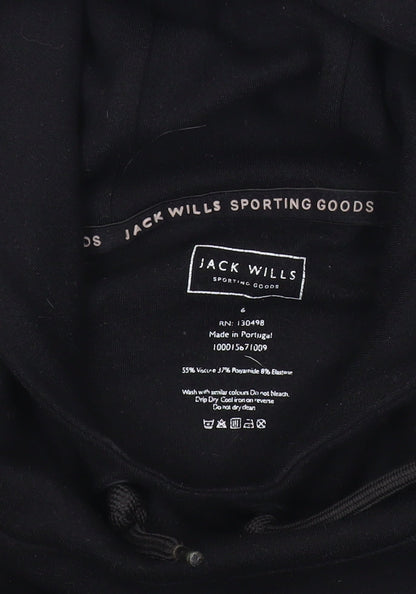 Womens UK Size 6 Jack Wills Black Pullover Hoodie