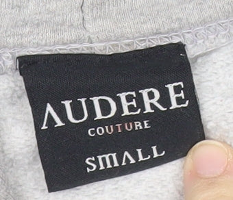 Audere Couture Men's Grey Small Pullover Hoodie with Logo
