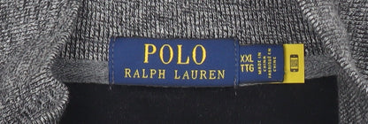 Ralph Lauren Men’s Grey 2XL Knit Mock Neck Half Zip Jumper