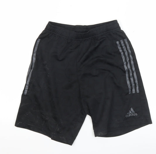 Adidas Mens Black Small Athletic Sports Shorts Training Running