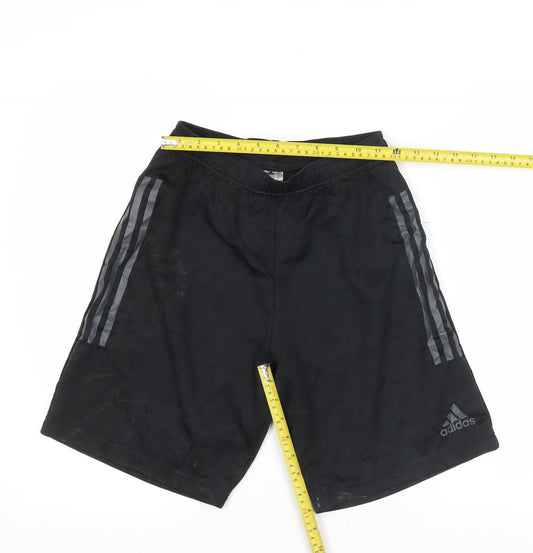 Adidas Mens Black Small Athletic Sports Shorts Training Running