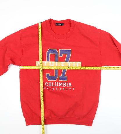 PrettyLittleThing Unisex Red Crew Neck Pullover Sweatshirt S