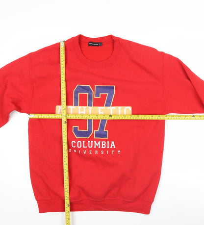 PrettyLittleThing Unisex Red Crew Neck Pullover Sweatshirt S