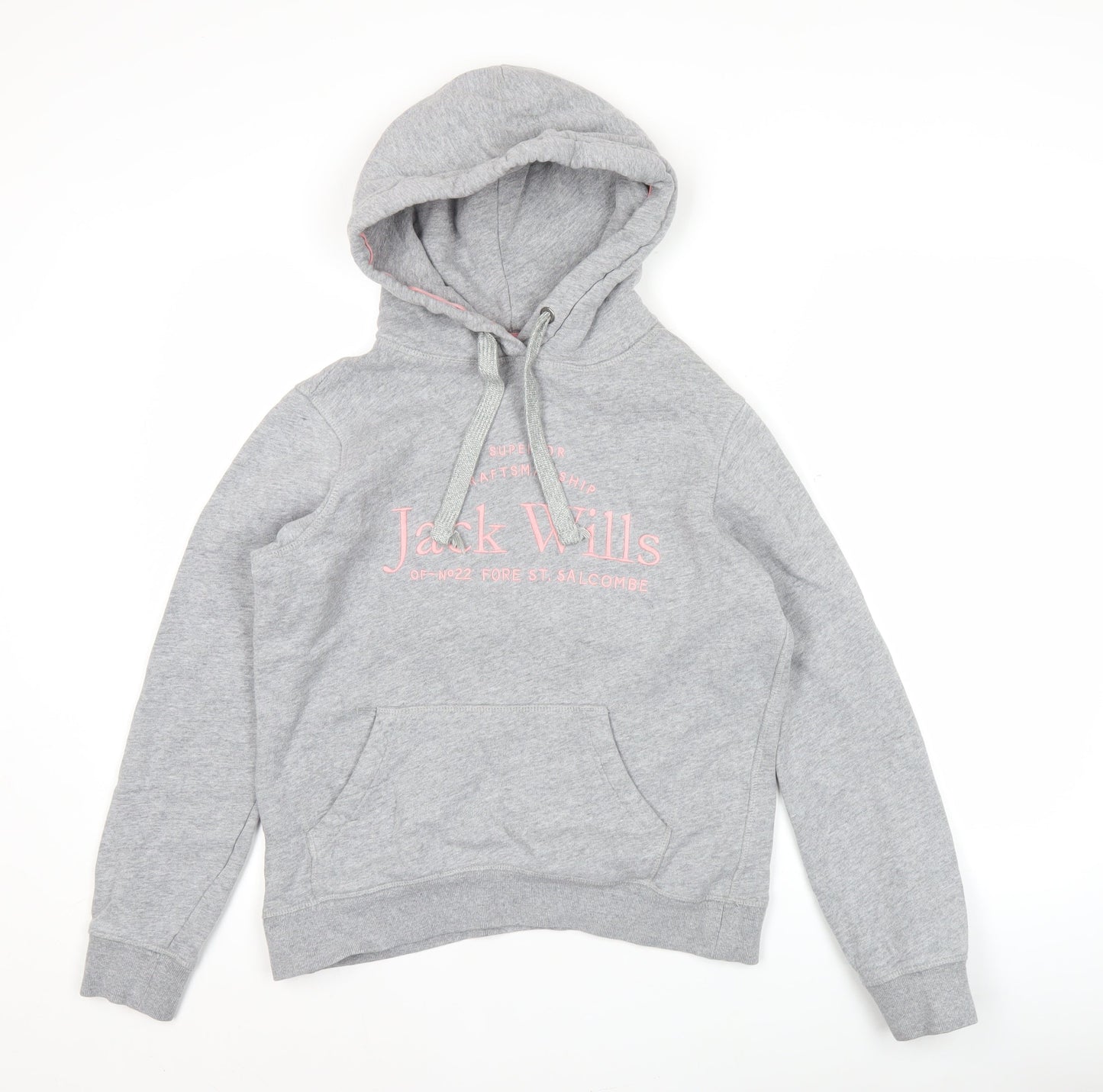 Womens UK Size 10 Jack Wills Grey Pullover Hoodie
