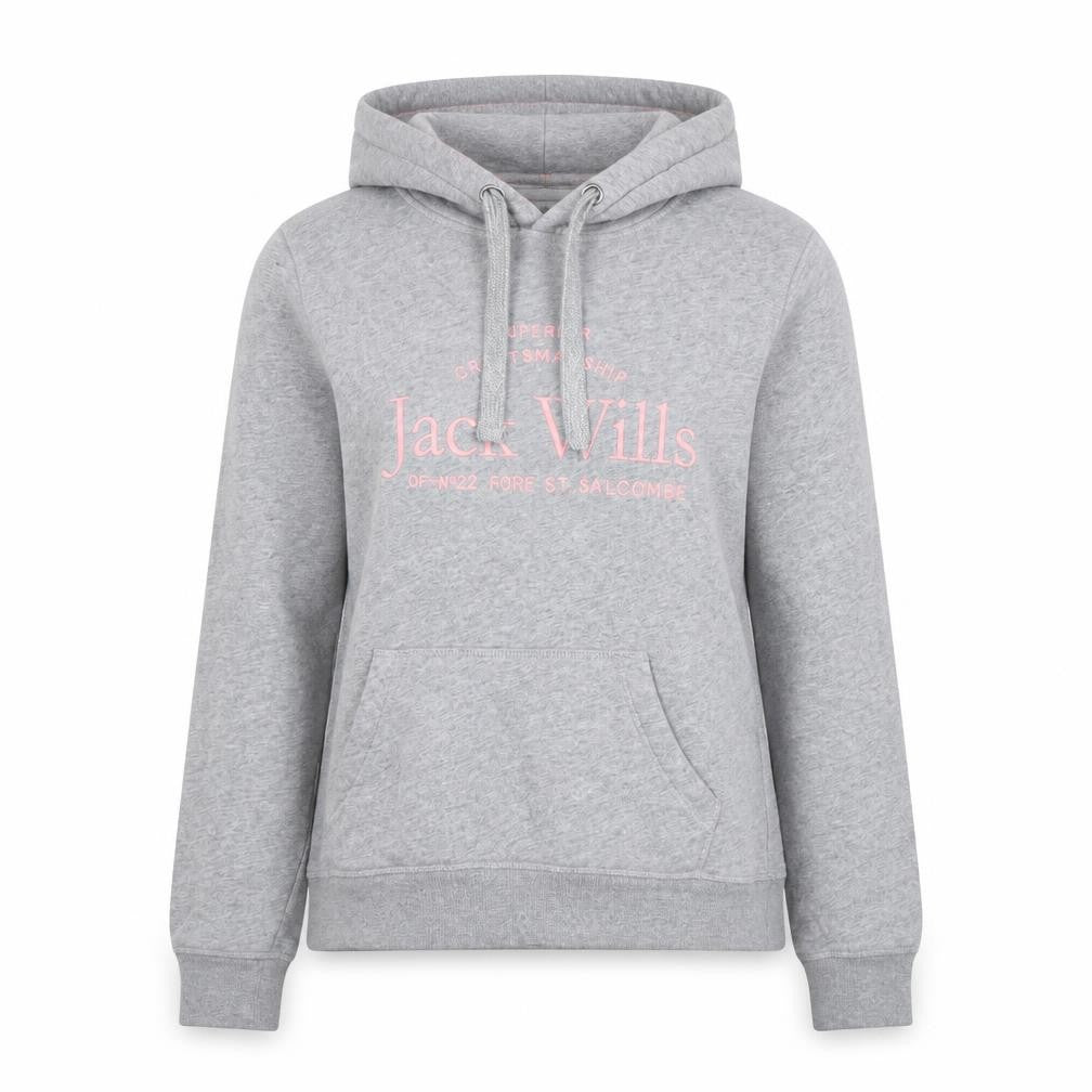 Womens UK Size 10 Jack Wills Grey Pullover Hoodie