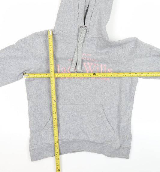 Womens UK Size 10 Jack Wills Grey Pullover Hoodie