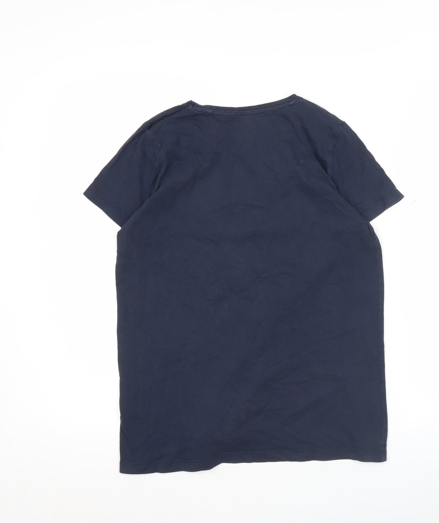 Pepperts Girls Blue 12-14Y Graphic Print Cotton T-Shirt