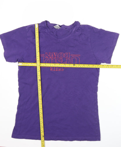 Uneek Men’s Purple XL Graphic Cotton T-Shirt Crew Neck Short Sleeve