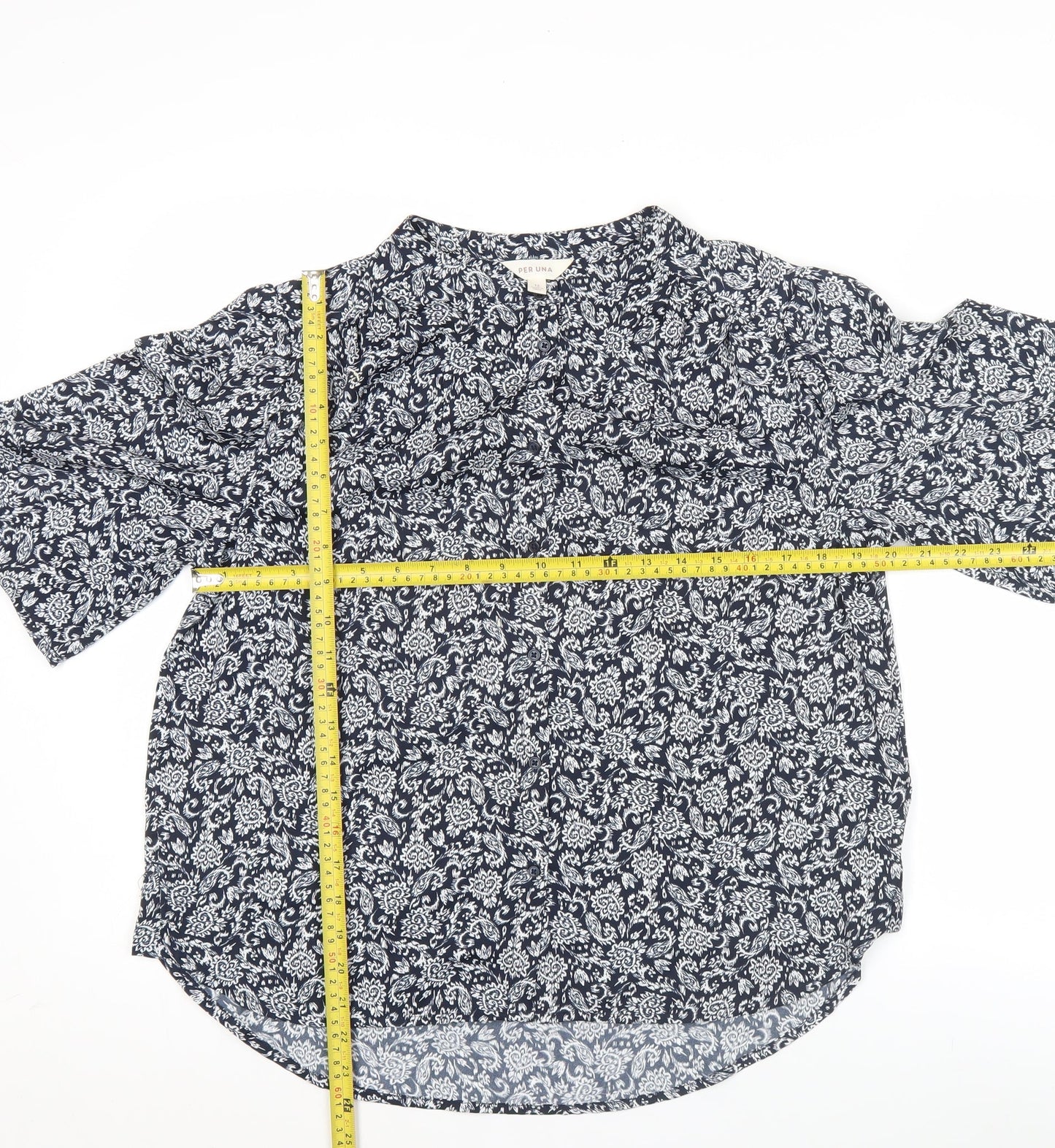 Marks and Spencer Women’s Blue Floral Tunic Blouse Size 12