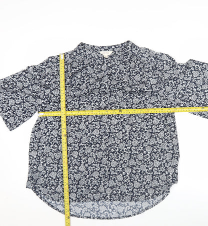 Marks and Spencer Women’s Blue Floral Tunic Blouse Size 12