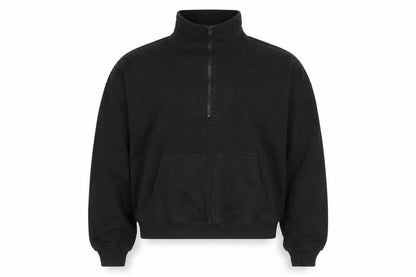 PrettyLittleThing Unisex Black M Half Zip Pullover Sweatshirt