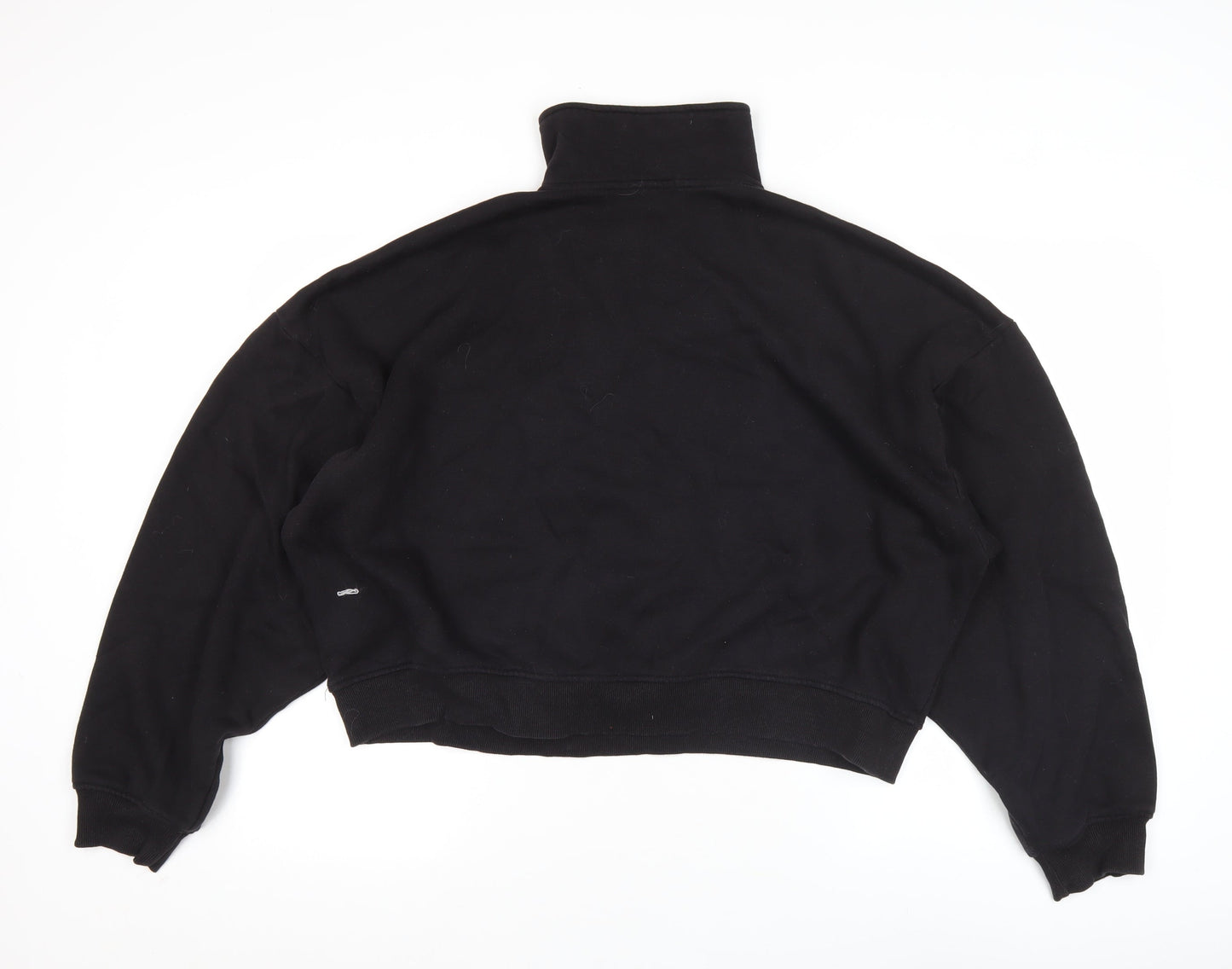 PrettyLittleThing Unisex Black M Half Zip Pullover Sweatshirt