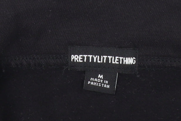 PrettyLittleThing Unisex Black M Half Zip Pullover Sweatshirt