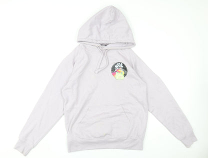 Neutral Women’s Light Purple Hoodie Small Cotton Pullover Art Print