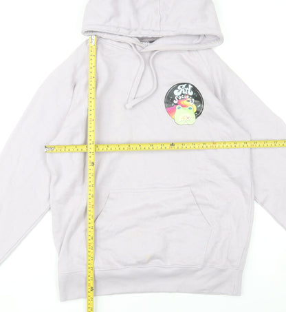 Neutral Women’s Light Purple Hoodie Small Cotton Pullover Art Print
