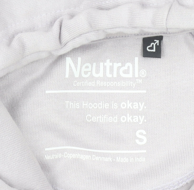 Neutral Women’s Light Purple Hoodie Small Cotton Pullover Art Print